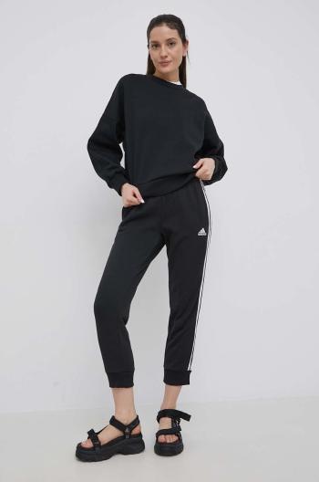 Kalhoty adidas HD4309 dámské, černá barva, s aplikací