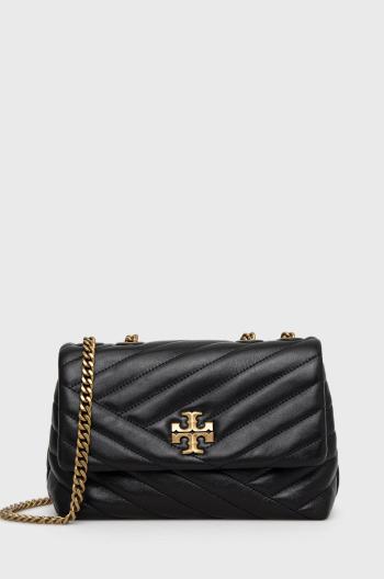 Kožená kabelka Tory Burch Kira Chevron Small černá barva, 90452.001