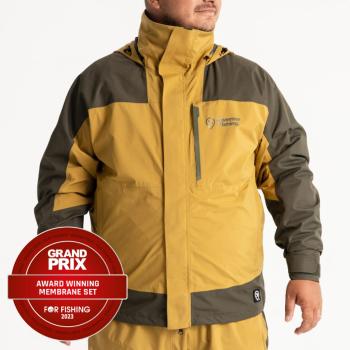 Adventer & fishing Membránová rybářská bunda Sand & Khaki - XXL