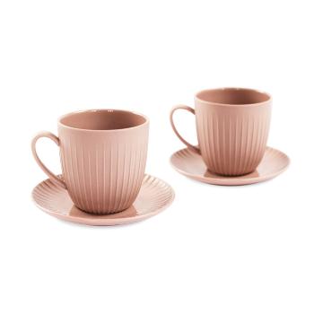 Porcelánový set 2 šálků na espresso, 110 ml, růžová - WD Lifestyle