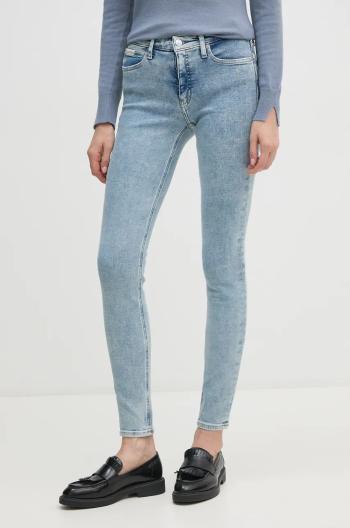 Džíny Calvin Klein Jeans dámské, modrá barva, J20J224426