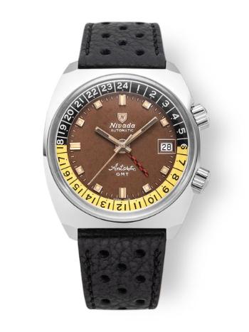 Nivada Grenchen Antarctic GMT - Tropical - Black Racing Strap