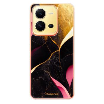 Odolné silikonové pouzdro iSaprio - Gold Pink Marble - Vivo X80 Lite 5G