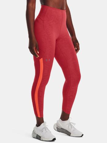 Under Armour UA Rush Legging Emboss Perf Legíny Červená