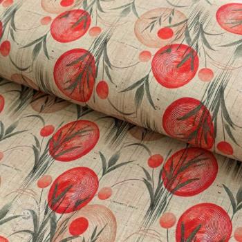 Úplet VISCOSE Enjoy The Silence red digital print