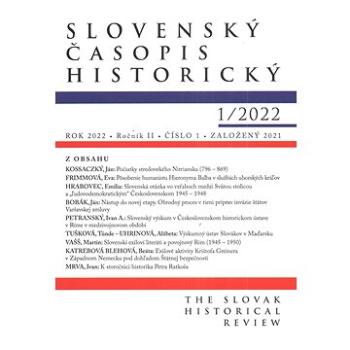 Slovenský časopis historický 1/2022 (978-80-8202-184-7)