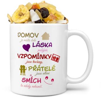 Hrnek Domov, láska a smích (Náplň hrníčku: Tropická směs)