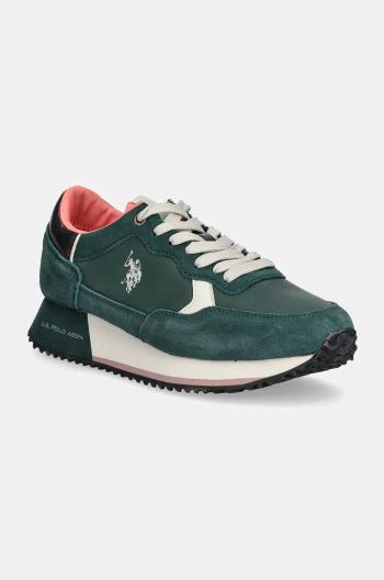 Sneakers boty U.S. Polo Assn. SACHA zelená barva, SACHA005W/DSN2