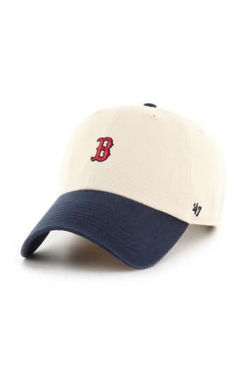 Bavlněná baseballová čepice 47 brand MLB Boston Red Sox béžová barva, s aplikací, B-SSTBC02GWS-NT