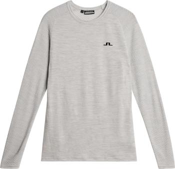 J.Lindeberg Bella Wool LS T-shirt Light Grey Melange XL Polo košile