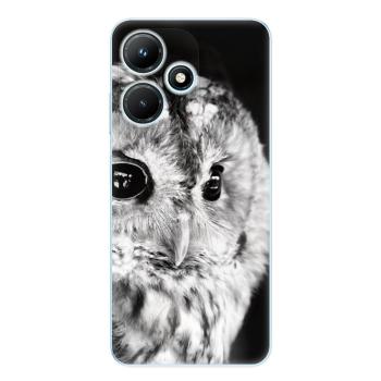 Odolné silikonové pouzdro iSaprio - BW Owl - Infinix Hot 30i