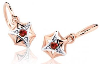 Cutie Jewellery Dětské náušnice z růžového zlata C2209-10-X-4 červená
