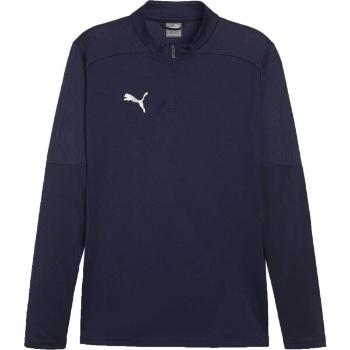 Puma TEAMFINAL TRAINING 1/4 ZIP Pánské fotbalové triko, tmavě modrá, velikost