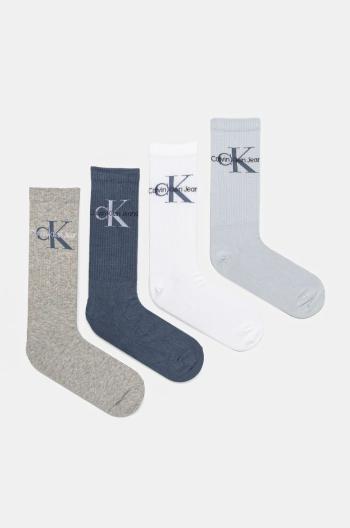 Ponožky Calvin Klein Jeans 4-pack pánské, modrá barva, 701229453