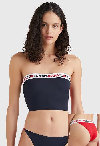 Dámské plavky Tommy Hilfiger UW0UW03707 + UW0UW03400 XS Tm. modrá