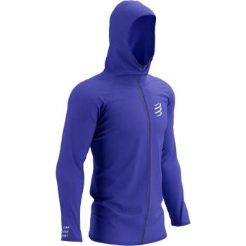 Compressport 3D THERMO SEAMLESS HOODIE ZIP Pánská sportovní mikina, modrá, velikost