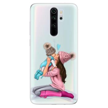 Odolné silikonové pouzdro iSaprio - Kissing Mom - Brunette and Boy - Xiaomi Redmi Note 8 Pro