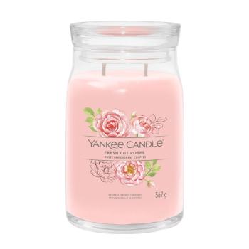 Yankee Candle Aromatická svíčka Signature sklo velké Fresh Cut Roses 567 g