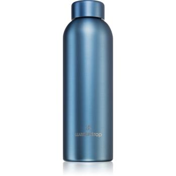 Waterdrop Thermo Steel Metal nerezová láhev na vodu barva Blue Brushed 600 ml