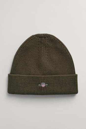 ČEPICE GANT SHIELD COTTON BEANIE JUNIPER GREEN