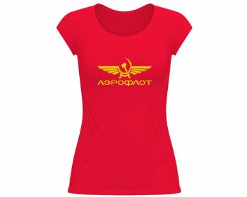 Dámské tričko velký výstřih Aeroflot