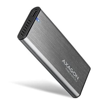 AXAGON EEM2-SG2, M.2 NVMe & SATA screwless RAW box, gray, SuperSpeed USB-C 10 Gbps (EEM2-SG2)