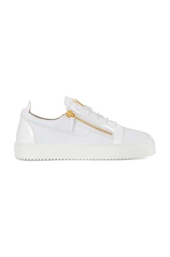 Kožené sneakers boty Giuseppe Zanotti May London bílá barva, RU00010.004