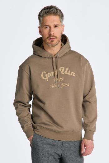 MIKINA GANT GRAPHIC HOODIE DESERT BROWN