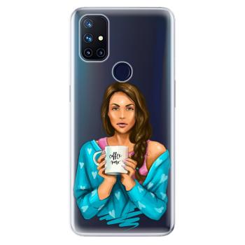 Odolné silikonové pouzdro iSaprio - Coffe Now - Brunette - OnePlus Nord N10 5G