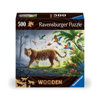 Dřevěné puzzle Tygr v džungli 500 dílků