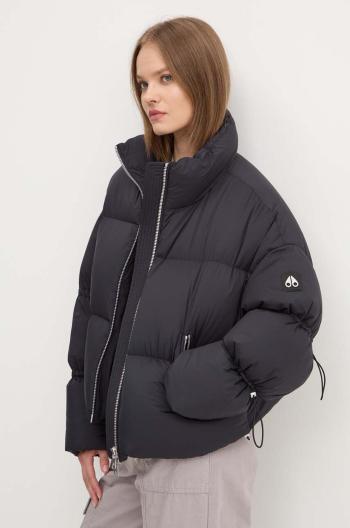 Péřová bunda MOOSE KNUCKLES dámská, černá barva, zimní, oversize, M34LJ153