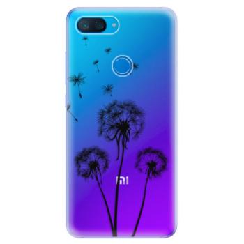 Odolné silikonové pouzdro iSaprio - Three Dandelions - black - Xiaomi Mi 8 Lite