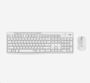 Logitech Silent Wireless Combo MK295, bezdrátová klávesnice + myš, US, Off-White