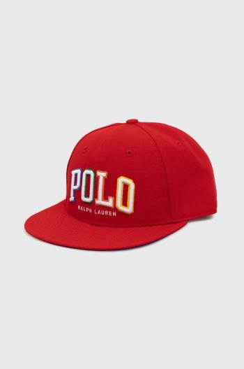 Kšiltovka Polo Ralph Lauren červená barva, s aplikací