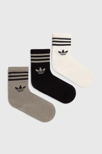 Ponožky adidas Originals CREW SOCK 3P 3-pack černá barva, IZ3471