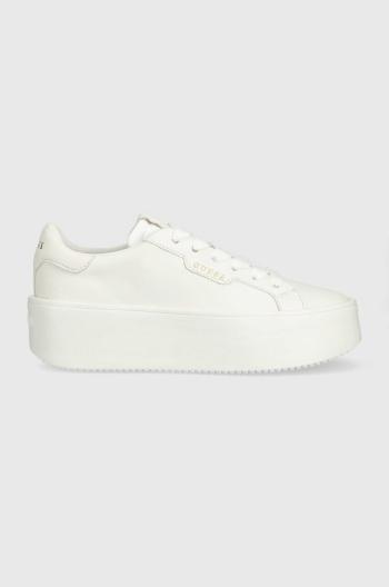 Kožené sneakers boty Guess MARILYN bílá barva, FL6MRI LEA12