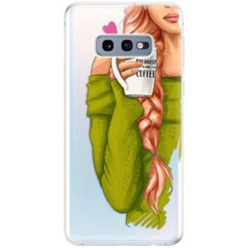 iSaprio My Coffe and Redhead Girl pro Samsung Galaxy S10e (coffread-TPU-gS10e)