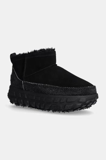 Semišové sněhule UGG Venture Daze Ultra Mini černá barva, 1158200-BBLC