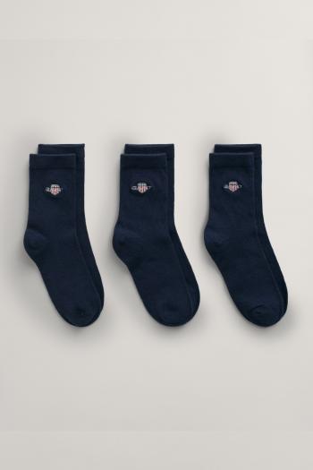 PONOŽKY GANT SHIELD SOCKS 3-PACK EVENING BLUE