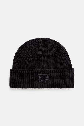 Bavlněná čepice Puma RE:Collection DT Beanie černá barva, z husté pleteniny, 025496