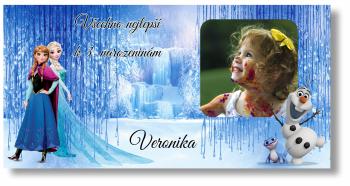 Personal Narozeninový banner s fotkou - Frozen Rozměr banner: 130 x 65 cm