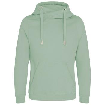 Just Hoods Mikina s překříženým límcem - Dusty green | XL