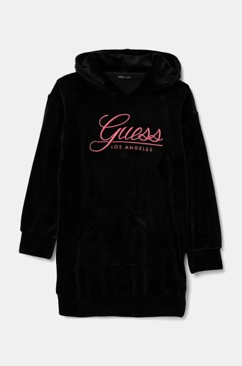 Dívčí šaty Guess černá barva, mini, J4BK16 KCH92