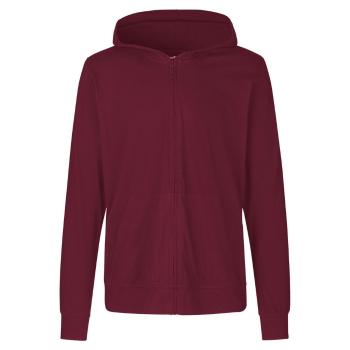 Neutral Lehká mikina na zip z organické Fairtrade bavlny - Bordeaux | XXL