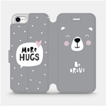 Flipové pouzdro na mobil Apple iPhone 8 - MH06P Be brave - more hugs (5903226740680)