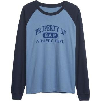 GAP LS LOGO RAGLAN Pánské tričko, světle modrá, velikost