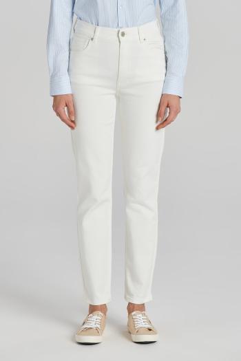 DŽÍNY GANT SLIM CROPPED WHITE JEANS EGGSHELL