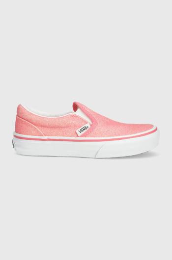 Dětské tenisky Vans UY Classic Slip-On růžová barva