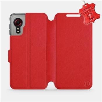 Kožené flip pouzdro Samsung Galaxy Xcover 5 - Červené -  Red Leather (5903516675036)