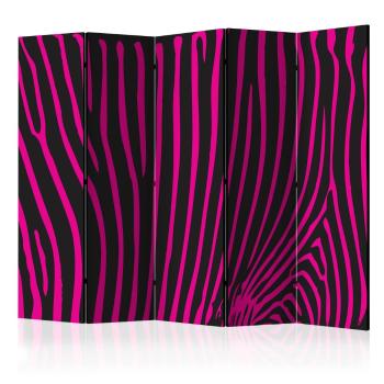 Paraván Zebra pattern (violet) Dekorhome 225x172 cm (5-dílný)